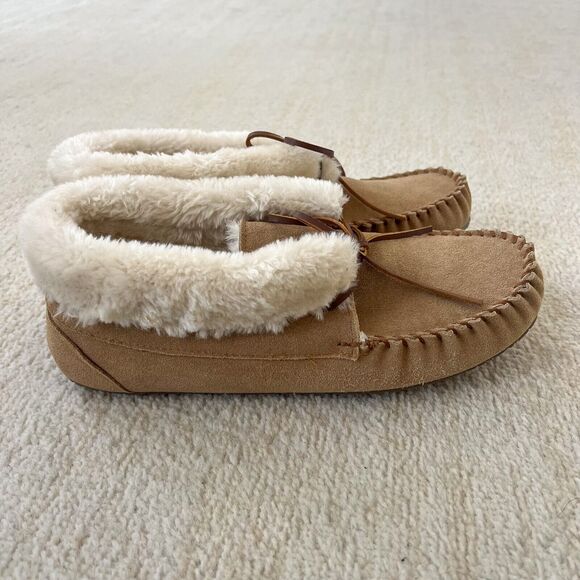 New No Box Minnetonka Women Size 12N Chrissy Bootie Slipper CINNAMON - Picture 4 of 8